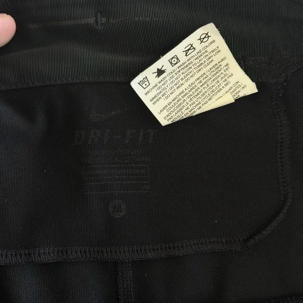 Nike Black Dri-Fit Power Essential Running Crop‎ Leggings 667623-010 M #483